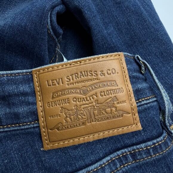 LEVI'S Premium 721 High-Rise Skinny Jeans Sz 28 Blue Wave Dark - Picture 9 of 9